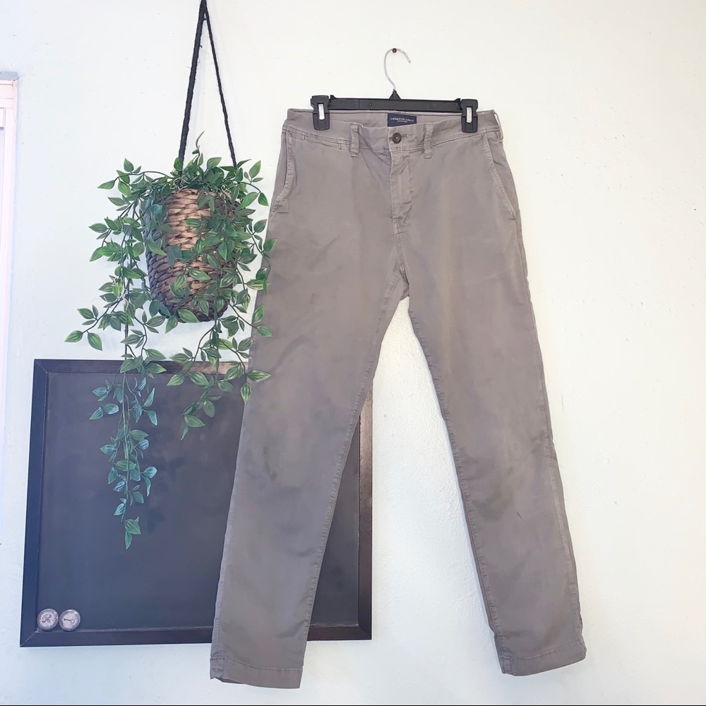 American Eagle Grey flex chinos